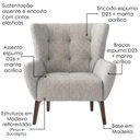 Ver imagem 5 de Poltrona Decorativa Malta Base Madeira Linho Tcs 701 Moll