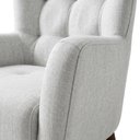 Ver mais imagens de Poltrona Decorativa Malta Base Madeira Linho Tcs 701 Moll