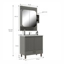 Ver imagem 3 de Gabinete para Banheiro com Espelheira Ripado