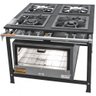 Fogão Industrial Tradicional 40x40 4 Bocas com Forno Itajobi Fogão Baixa Pressão 40x40 - 1