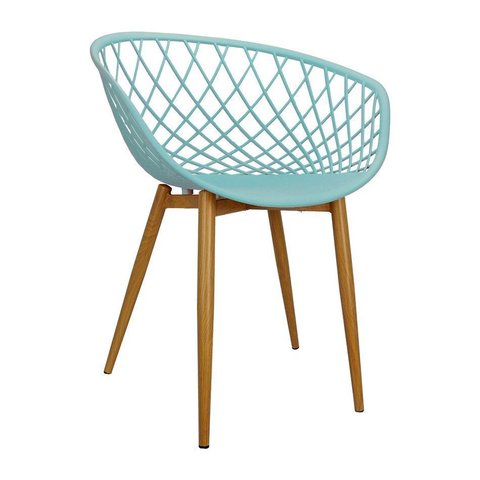 Cadeira Poltrona Clarice Sidera Nest Web C/ Apoio de Braço - Azul Tiffany