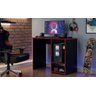 Mesa Gamer Escrivaninha Px para Computador com Led Rgb, Preto e Vermelho, Suporte para Pc e Acessóri - 1