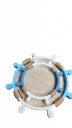 Ver imagem 2 de Enfeite Decorativo Bandeja em Formato de Timão de Madeira 2 Pçs