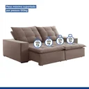 Ver imagem 4 de Sofá 4 Lugares Retrátil e Reclinável Super Pilow 230cm Paris Veludo  