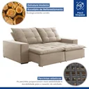 Ver imagem 7 de Sofá 4 Lugares Retrátil e Reclinável Super Pilow 230cm Paris Veludo  