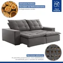 Ver imagem 7 de Sofá 4 Lugares Retrátil e Reclinável Super Pilow 230cm Paris Veludo 