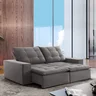 Sofá 4 Lugares Retrátil e Reclinável Super Pilow 230cm Paris Veludo  - 1