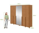 Ver imagem 2 de Guarda-Roupas Casal 6 Portas 6 Gavetas com Pés 100% MDF com 4 Espelhos Imperatore - Lp - Rei de Casa