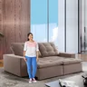 Sofá 4 Lugares Retrátil e Reclinável Super Pilow 250cm Paris Veludo   - 11