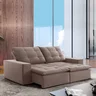 Sofá 4 Lugares Retrátil e Reclinável Super Pilow 250cm Paris Veludo   - 1
