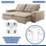 Sofá 4 Lugares Retrátil e Reclinável Super Pilow 250cm Paris Veludo   - 10