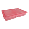 Kit 02 Porta Frios Organizador Duplo Plástico Translucido Cor:vermelho - 5