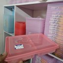 Ver imagem 4 de Kit 02 Porta Frios Organizador Duplo Plástico Translucido Cor:vermelho