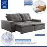 Sofá 4 Lugares Retrátil e Reclinável Super Pilow 250cm Paris Veludo  - 9