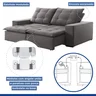 Sofá 4 Lugares Retrátil e Reclinável Super Pilow 250cm Paris Veludo  - 10