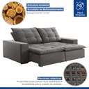 Ver imagem 7 de Sofá 4 Lugares Retrátil e Reclinável Super Pilow 250cm Paris Veludo 