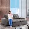 Sofá 4 Lugares Retrátil e Reclinável Super Pilow 250cm Paris Veludo  - 11