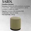 Ver imagem 3 de Kit 2 Puff Puf Para Sala Base Metal Saien Linho SL 75 Peer