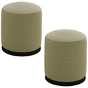 Ver imagem 1 de Kit 2 Puff Puf Para Sala Base Metal Saien Linho SL 75 Peer