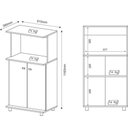 Ver imagem 3 de Balcão Para Forno E Microondas Com 2 Portas Cr20007 Branco