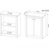 Kit 2 Peças com Mesa para Escritório em L e Armário Multiuso Baixo - 10
