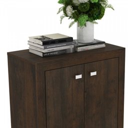 Kit 2 Peças com Mesa para Escritório em L e Armário Multiuso Baixo - 11