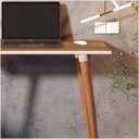 Ver imagem 3 de Escrivaninha Classic Mdf Pés Madeira Retrô Freijó - Dwr