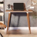 Ver imagem 2 de Escrivaninha Classic Mdf Pés Madeira Retrô Freijó - Dwr