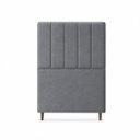 Ver imagem 3 de Cabeceira para Cama Solteiro Estofada ,088 ,Mts Mel Vilajo: Suede Cinza