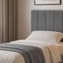 Ver imagem 2 de Cabeceira para Cama Solteiro Estofada ,088 ,Mts Mel Vilajo: Suede Cinza