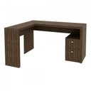 Ver mais imagens de Conjunto 2 Peças com Mesa para Escritório em L e Estante Livreiro Marrom