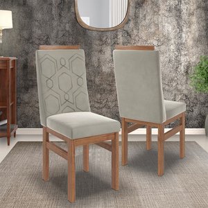 Conjunto 2 Cadeiras em Madeira Maciça