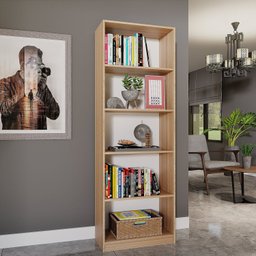 Estante para Livros Multiuso 5 Nichos 175cmx52cm Montreal Yescasa - 1