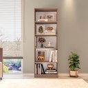 Ver imagem 4 de Estante de Livros 52cmx175cm Multiuso 5 Nichos Montreal YesCasa