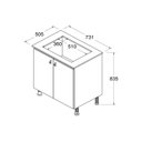 Ver imagem 4 de Balcão para Cooktop 2 Portas 