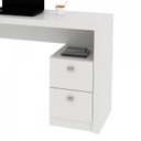 Ver imagem 7 de Conjunto 2 Peças com Mesa para Escritório em L e Armário Multiuso Baixo 3 Portas Branco