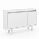 Ver imagem 2 de Kit 2 Peças com Mesa para Escritório em L e Armário Multiuso Baixo 3 Portas