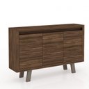 Ver imagem 2 de Conjunto 2 Peças com Mesa para Escritório em L e Armário Multiuso Baixo 3 Portas