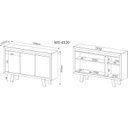 Ver imagem 3 de Conjunto 2 Peças com Mesa para Escritório em L e Armário Multiuso Baixo 3 Portas