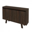 Ver mais imagens de Kit 2 Peças com Mesa para Escritório em L e Armário Multiuso Baixo 3 Portas