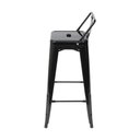 Ver imagem 4 de Kit 2 Banquetas Altas Industriais Pretas em Aço 76cm com Encosto – Iron Tolix