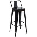 Ver imagem 2 de Kit 2 Banquetas Altas Industriais Pretas em Aço 76cm com Encosto – Iron Tolix
