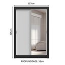 Ver imagem 4 de Guarda-roupa Solteiro 2 Portas de Correr com Espelho 4 Gavetas Preto/branco Vivare Plus Madesa