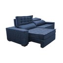 Ver mais imagens de Sofá Retrátil e Reclinável 2,35m Cama inBox Big Star com SoftGel D40 Velupluma Azul
