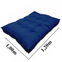 Ver imagem 4 de Almofada Futon Alto Oxford 120x100 Pallet Gigante Azul Marin