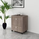 Ver imagem 3 de Conjunto 3 Peças Escrivaninha, Armário Multiuso Alto 2 Portas e Gaveteiro