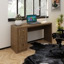 Ver imagem 5 de Conjunto 3 Peças Escrivaninha, Armário Multiuso Alto 2 Portas e Gaveteiro