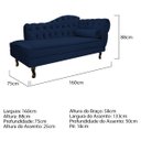 Ver imagem 3 de Kit Diva Recamier Diana 160cm Lado Esquerdo e 02 Poltronas Classic Suede - Doce Sonho Móveis RECAMIE