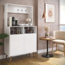 Ver imagem 1 de Cantinho Café Retrô Cozinha Moderna Multiuso Balcão 2 Portas:branco