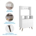 Ver imagem 4 de Cantinho Café Retrô Cozinha Moderna Multiuso Balcão 2 Portas:branco